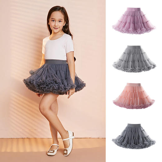 半身裙qcutians法国轻奢品牌儿童蓬蓬公主裙tutu半身裙