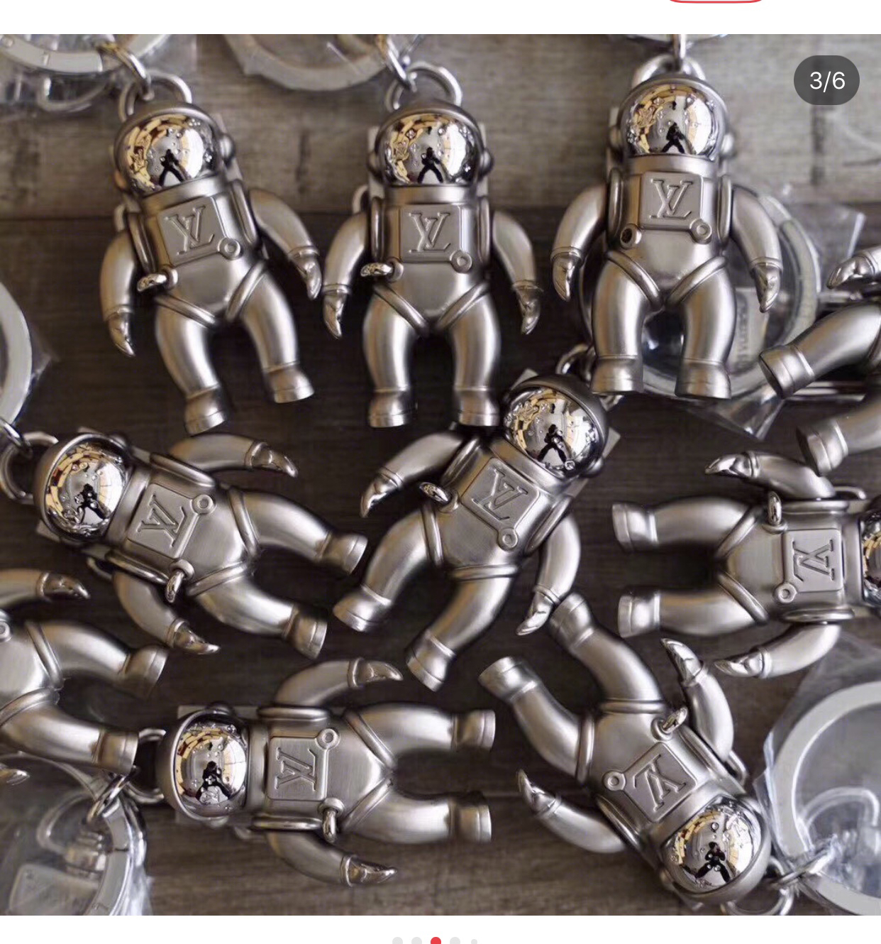 宇航员不锈钢金属钥匙扣spaceman包饰拉丝金属