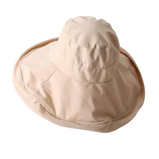 秋季出游复古桃皮绒盆帽简约大檐渔夫帽休闲日系遮阳帽女 商品图4