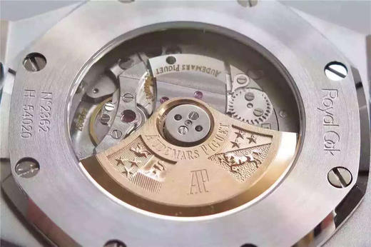 JF爱彼皇家橡树15400，自动机械机芯男士机芯:3120，精钢外壳，不锈钢和牛皮表带，背透！ 商品图4