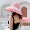 秋季出游复古桃皮绒盆帽简约大檐渔夫帽休闲日系遮阳帽女 商品缩略图2