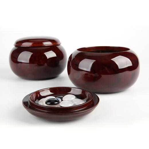 1.3乌龙新榧棋盘加大叶杉棋罐加单面凸玛瑙 商品图3