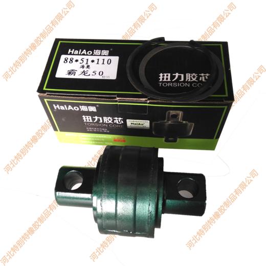 海奥霸龙457桥扭力胶芯88*51*110(胶)(孔19)(高50.38)（单价=1个，12个=1箱）霸龙457桥拉臂套/霸龙457桥拉力套88x51x110（8851110） 商品图0