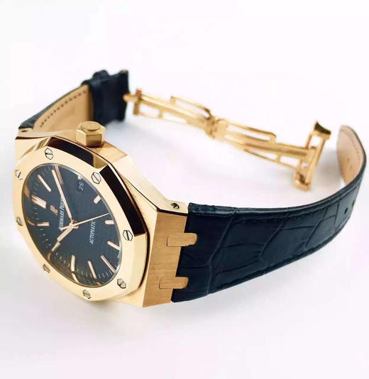 JF 标杆神器 爱彼AP 15400全玫瑰金黑面皮带款 ＂V5＂升级版[拳头][拳头]直径41mm，搭载进口9015改原版Cal.3120全自动机芯，V5＂版主要升级技术特点 商品图5