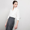 新款女式V领双贴袋经典衬衣 商品缩略图2