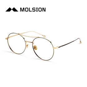 陌森眼镜男文艺复古眼镜新品韩版圆形眼镜框 男女金属全框眼镜架MJ7026
