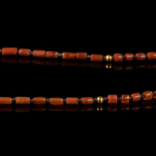 西亚高古带棱红玛瑙项链 商品图4