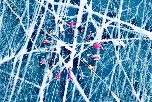 贝加尔湖蓝冰、冰泡、冰裂 、星空8天摄影团 商品图1