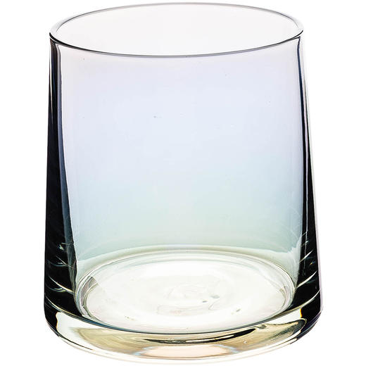 摩登主妇 炫彩离子镀玻璃杯家用威士忌酒杯透明水杯饮料果汁杯子 商品图4