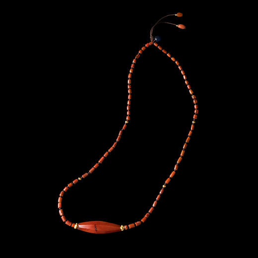 西亚高古带棱红玛瑙项链 商品图0