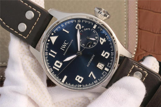 ZF万国大型飞行员大飞IW500908，3点钟位置真动能显示器，冰蓝夜光！一比一原装51111自动机械机芯。男士，不透底， 47毫米，精钢表 商品图2