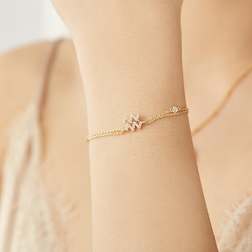 水瓶座缀圆钻幸运手链sb6022