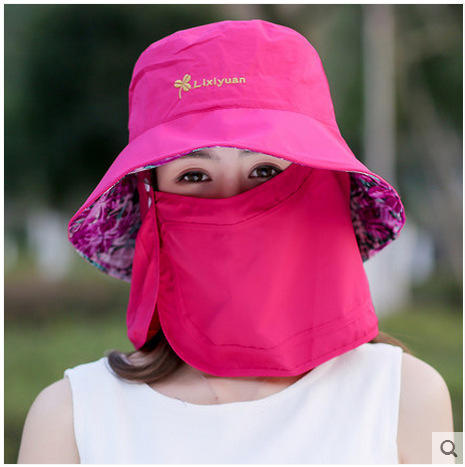 新品上市户外出游防嗮帽护脖口罩骑车太阳帽【口罩可脱卸】 商品图0