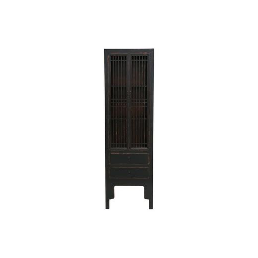 新仿杨木新中式黑二屉二门柜窄柜角柜 QB18040064 Newly made Poplar wood Black cabinet 商品图0
