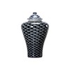 仿制瓷器陶器蓝底鱼图案将军罐罐子花器WBH18120070/69 Newly made Porcelain  blue vase with fish pattern 商品缩略图1