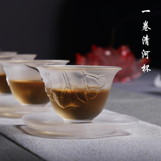 一卷清荷-套装  生动的展现 荷叶的舒展与清新 琉璃茶具 商品图2