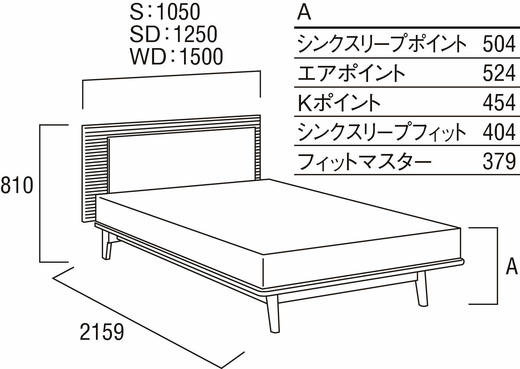 日本进口 Karimoku 实木半双人床架 NU83 商品图1