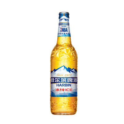 瓶装哈尔滨啤酒冰纯600ml*12瓶 商品图1