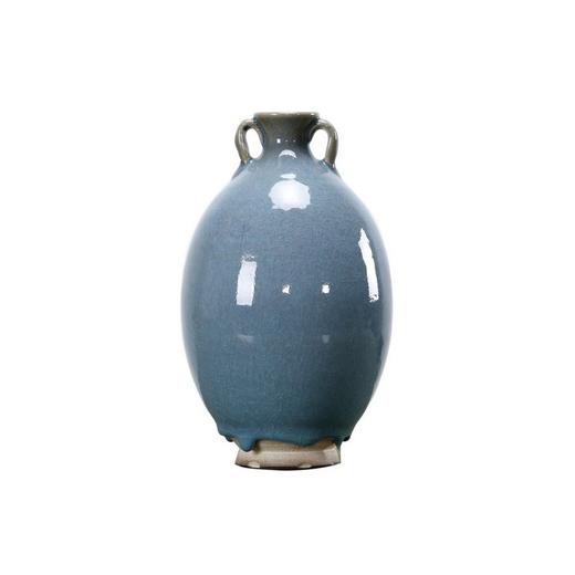 蓝釉双耳小花瓶  Chic blue glaze vase with two handle 商品图1