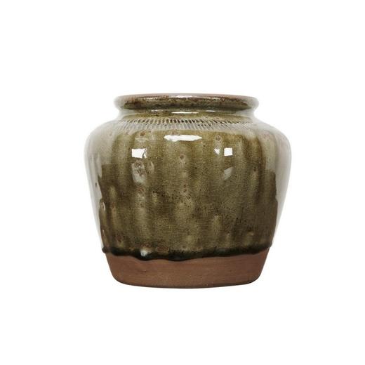 新仿瓷器仿古瓷器黄釉罐QQ18010050 Newly made Porcelain Small green jar 商品图0