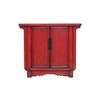 新仿榆木新中式红漆柜二门柜小柜QB18040038 Newly made Elm wood Small red cabinet 商品缩略图0
