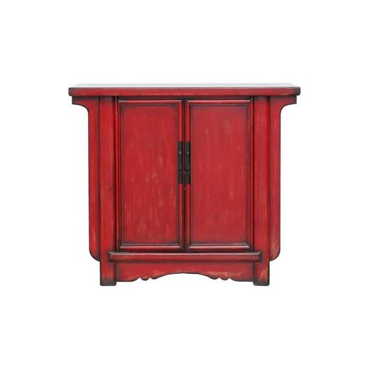 新仿榆木新中式红漆柜二门柜小柜QB18040038 Newly made Elm wood Small red cabinet 商品图0