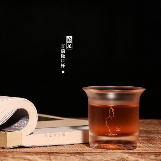 直筒撇口杯 琉璃杯 主人杯 单杯 有色同寒冰 无物隔纤玉 晶莹剔透 商品图2