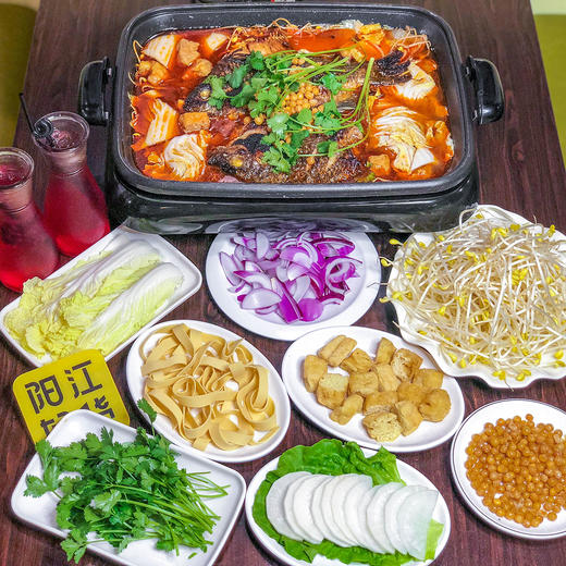 {追加}那年青春2-4人烤鱼套餐仅售58元,含8款配菜!