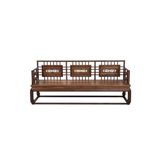 新仿黑胡桃木新中式三人沙发椅长椅椅子QN17060015100 Newly made Black walnut wood Reproduction Long sofa 商品图0