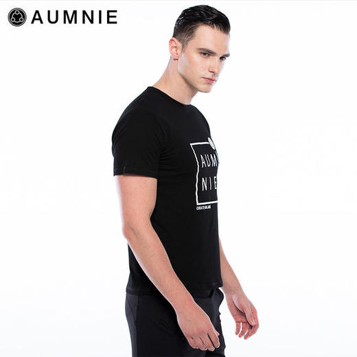 AUMNIE｜男士男款方形LOGO T恤 BL CLASSIC T-SHIRT 商品图4