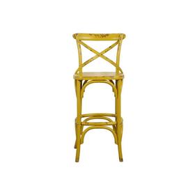 新仿桦木仿旧家具彩漆吧椅吧椅椅子QQ14010049-黄 Newly made Birch wood Bar chair