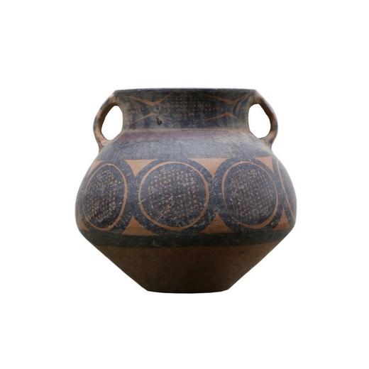 8330-1圆形纹饰陶罐 Small pottary jar with round deco. 商品图0