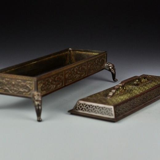 紫铜双龙戏珠镂空香薰 商品图5