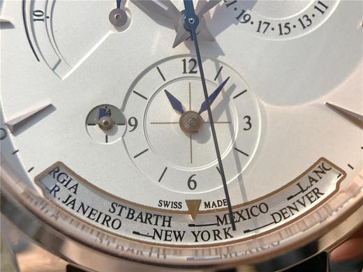 TW积家大师两地时系列1422521男士多功能腕表（升级版:1、机芯机构升级更接近原装，2、字面细节升级，3、所有功能和原装同步），42mm 商品图6