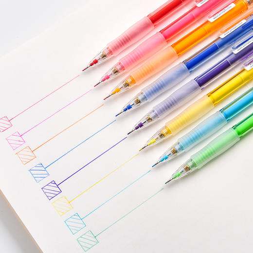 日本进口文具百乐按动彩色自动铅笔07mmhb彩色铅芯替芯