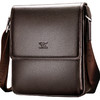 七匹狼单肩包男士斜挎包 头层牛皮背包商务电脑包时尚休闲男包 咖色1A01026A 商品缩略图0