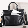 七匹狼公文包男士头层牛皮手提包 商务斜挎单肩背包 笔记本电脑包 1A3164011-01黑色 商品缩略图1