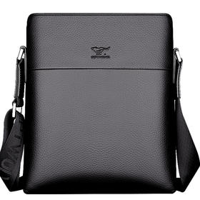 七匹狼（SEPTWOLVES）男包单肩包多功能商务休闲男士斜跨包男士时尚单肩包 黑色1A4964111-01