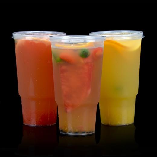 喇叭花一次性塑料杯奶茶杯注塑加厚喜茶贡茶饮料杯果汁杯100套 商品图5