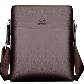 七匹狼（SEPTWOLVES）男包单肩包多功能商务休闲男士斜跨包男士时尚单肩包 啡色1A4964111-02
