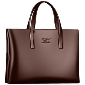 七匹狼（SEPTWOLVES）男士公文包 时尚休闲商务包斜挎单肩包 笔记本手提包 1A1164183-02啡色