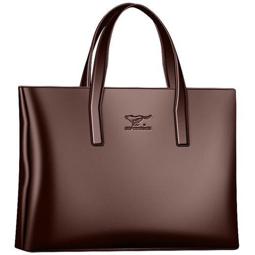 七匹狼（SEPTWOLVES）男士公文包 时尚休闲商务包斜挎单肩包 笔记本手提包 1A1164183-02啡色 商品图0