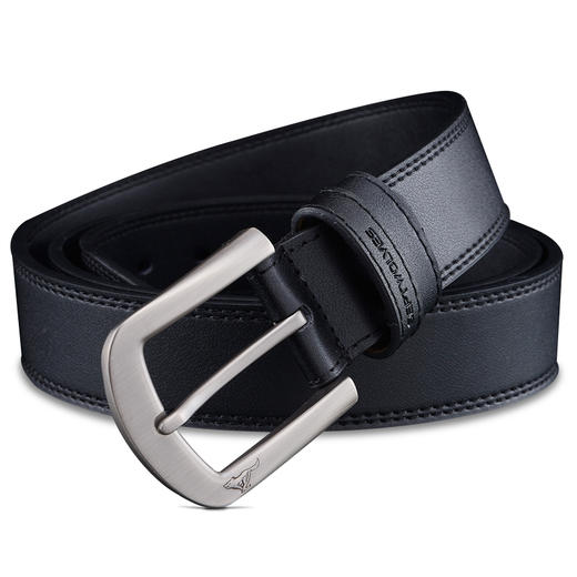 七匹狼男士皮带 休闲牛皮百搭男士针扣皮带腰带裤腰带7A92058400 黑色 商品图1