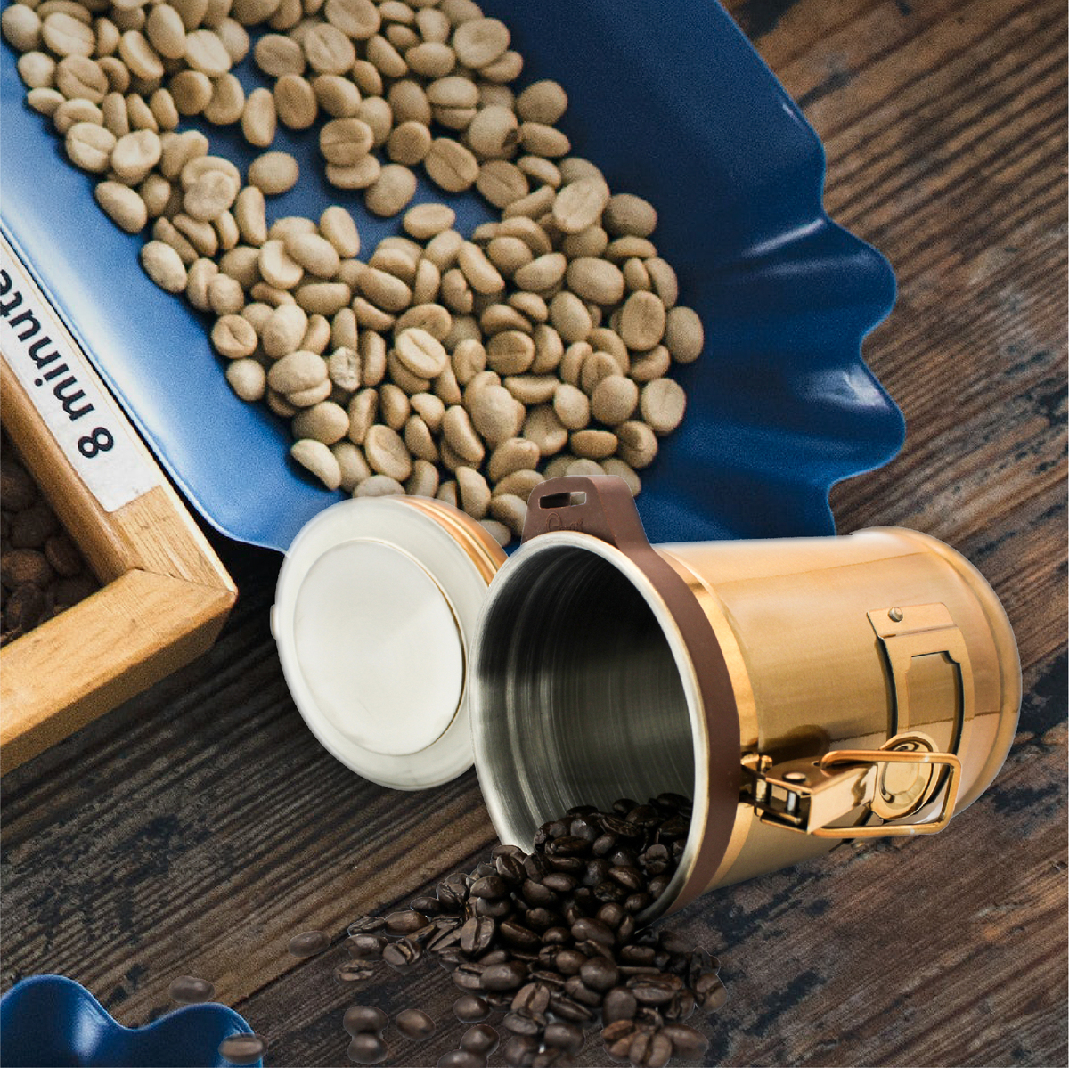 【器具】咖啡豆密封罐 304食品级不锈钢【此设备用于商业用途】