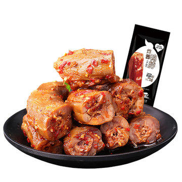 【食品酒水】大秋食为先湖南特产香辣味炸酱鸭脖16g*1包办公室零食香辣肉类 商品图1