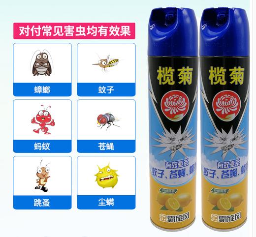 榄菊500ml金霸旋风杀虫气雾剂（柠檬味） 每瓶14.5元5瓶起批 商品图1