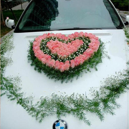 XH带泥桃心婚车吸盘 商品图0