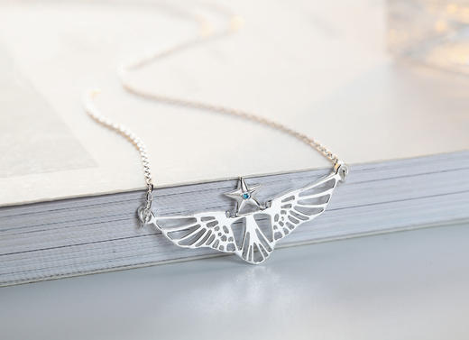 空军胸标纯银项链 商品图0