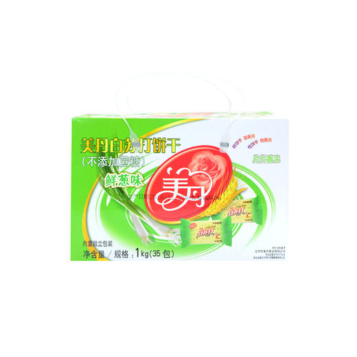 美丹鲜葱白苏打盒饼干1000g 商品图0