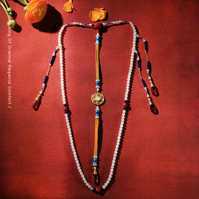 【宫里朝珠项链】羊脂玉花丝镶嵌项链